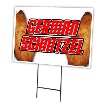 Signmission German Schnitzel Yard Sign & Stake outdoor plastic coroplast window, C-1216-DS-German Schnitzel C-1216-DS-German Schnitzel